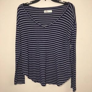 hollister long sleeve stripped tee shirt